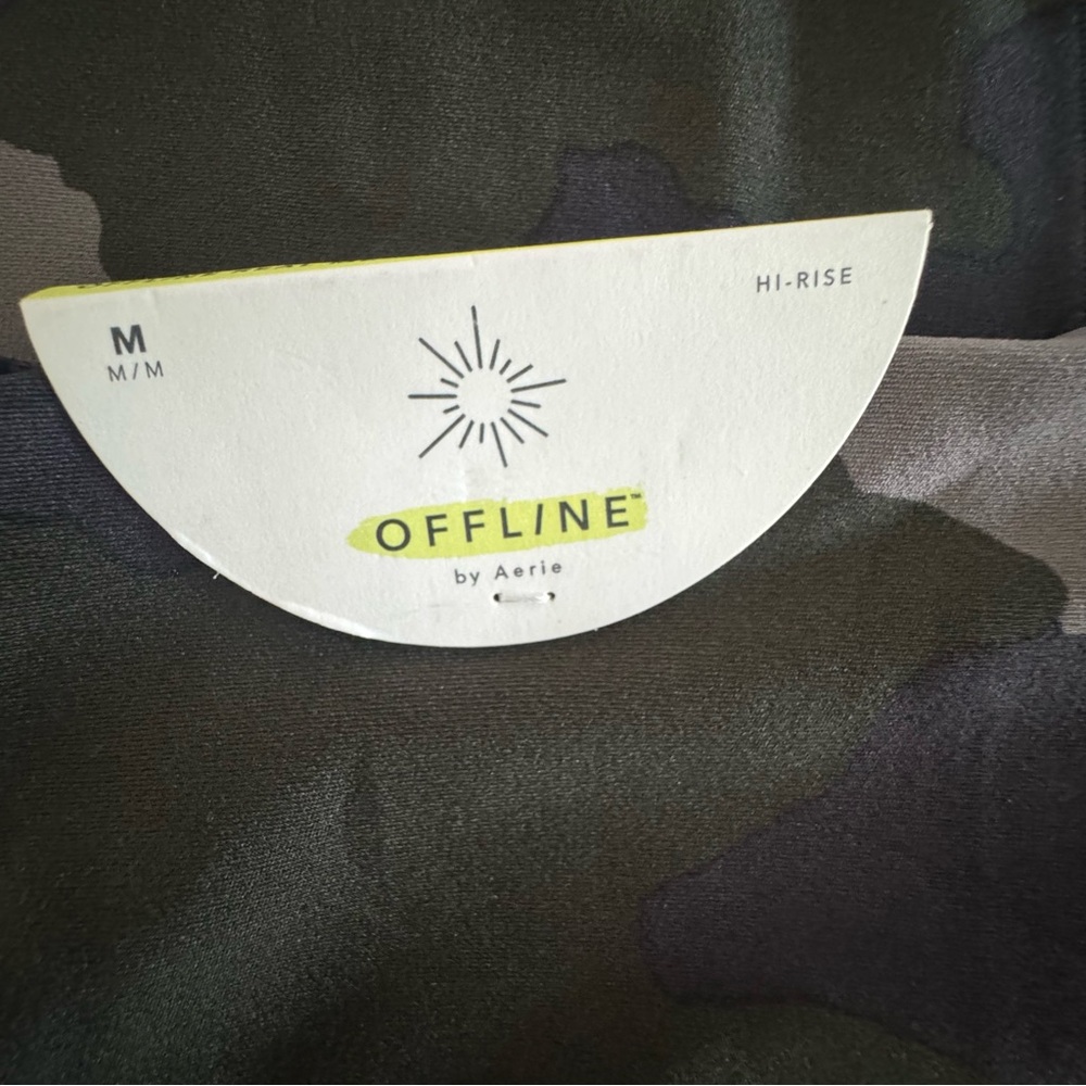 NWT OFFLINE by Aerie Real Me Hi-Rise 7/8 Legging Camo Green/Black Women’s M - Picture 7 of 11